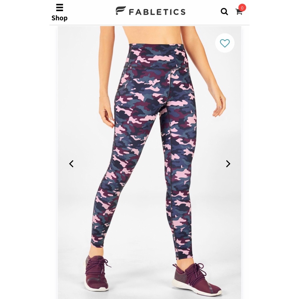Fabletics: High waisted Printed Powerhold Leggings